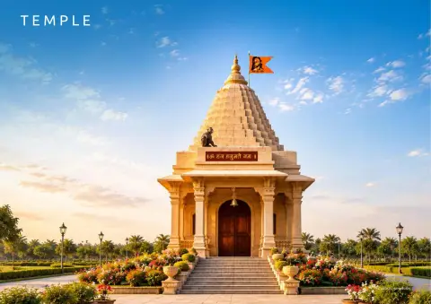 Temple within the township (artistic impression)