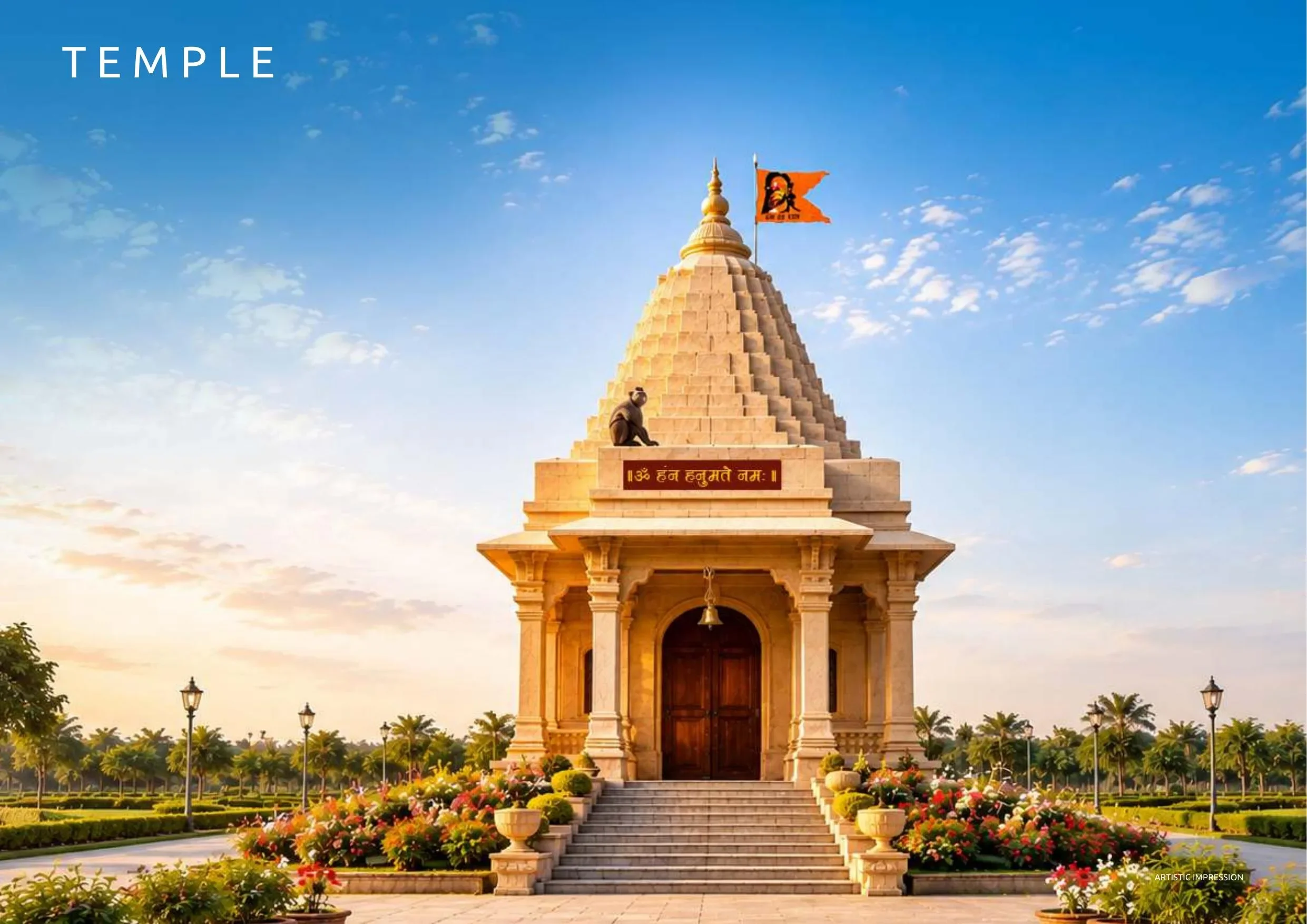 Temple within Omaxe Eternity 2, Vrindavan (artistic impression)