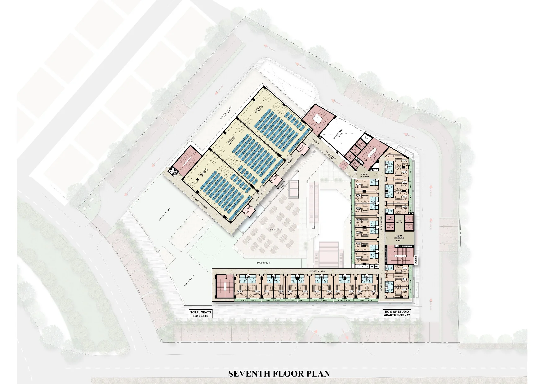BeTogether Courtyard studio unit floor plan 1