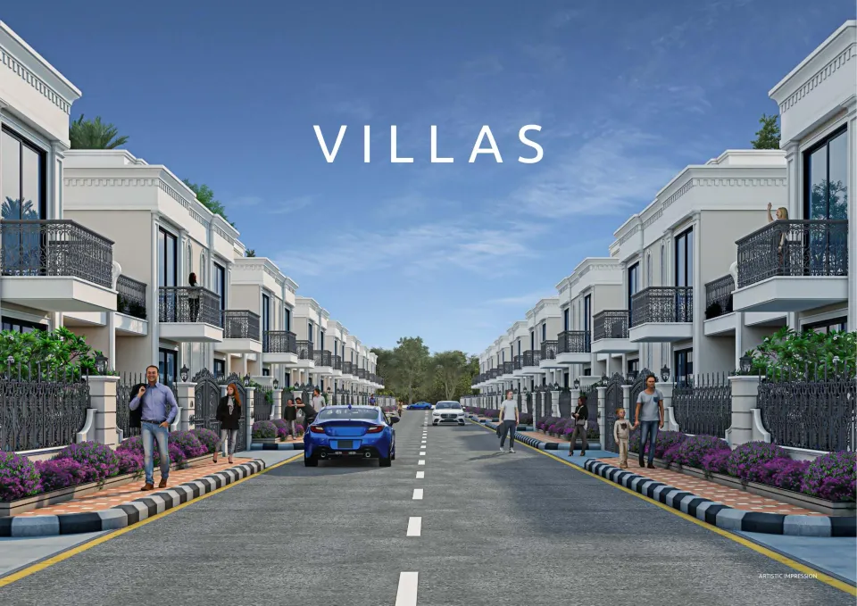 Omaxe Eternity 2 duplex villas — street view render, Vrindavan